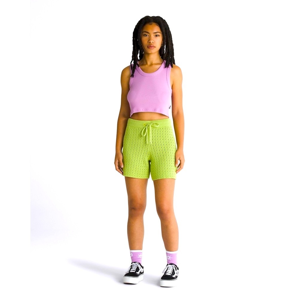 Green Knit Women's Shorts
